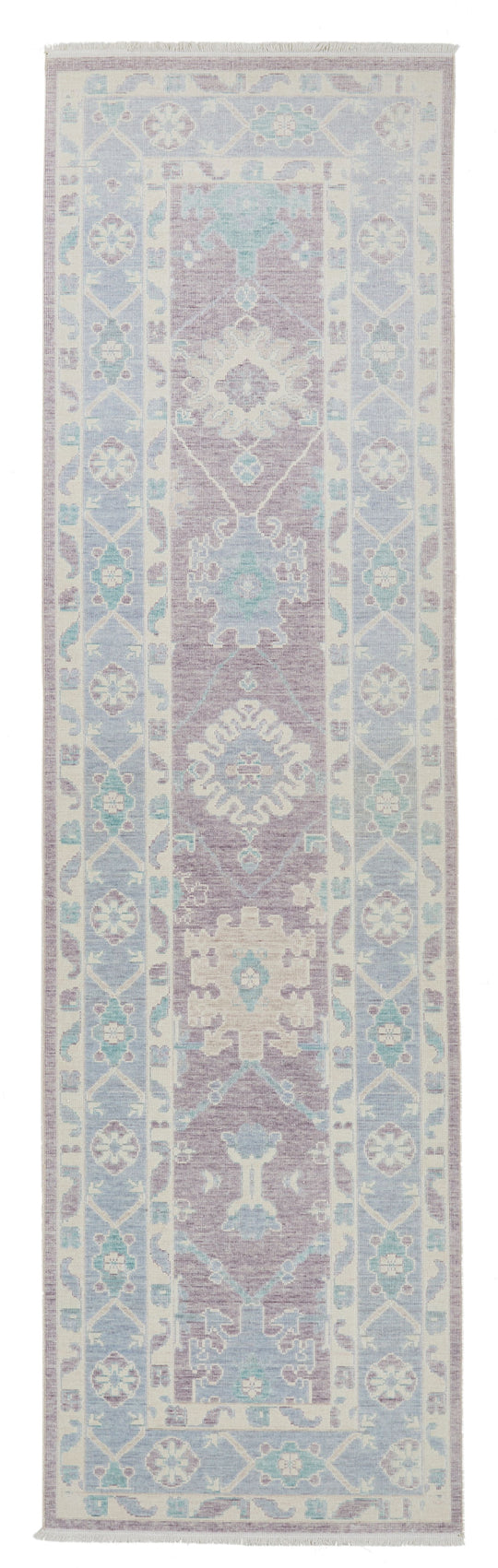 3x10 Purple and Blue Turkish Traditional Runner
