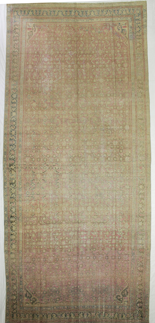 8x18 Pink and Blue Persian Rug