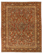 9x11 Brown and Pink Persian Rug