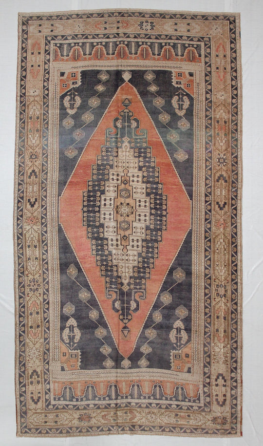 6x12 Orange and Purple Turkish Tribal Runner