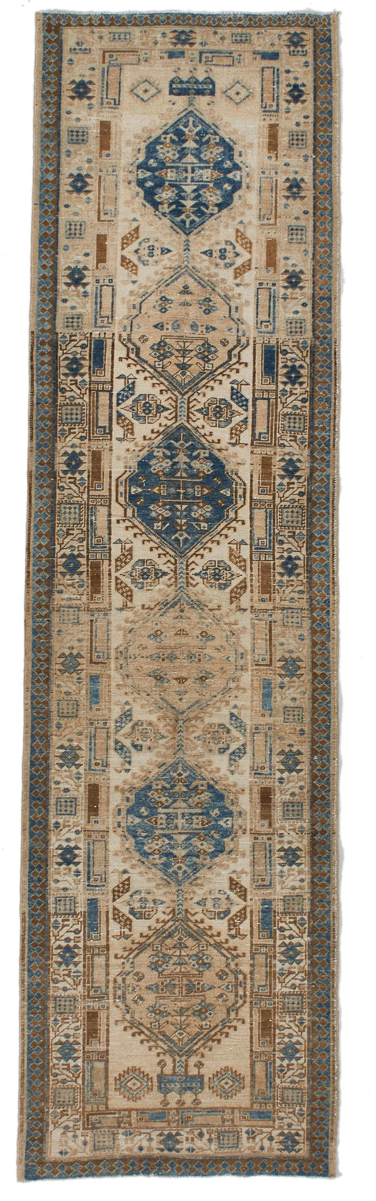3x11 Beige and Blue Persian Runner