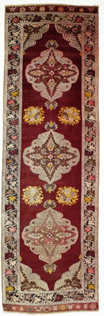4x12 Red and Beige Traditional Runner