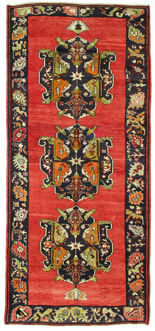 5x11 Red and Navy Turkish Tribal Runner