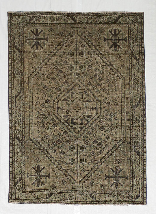 3x5 Beige and Brown Persian Traditional Rug