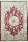 7x10 Red and Ivory Turkish Antep Rug