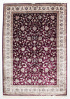 7x10 Burgundy and Ivory Turkish Antep Rug