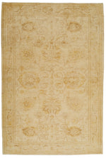 6x9 Ivory Turkish Oushak Rug