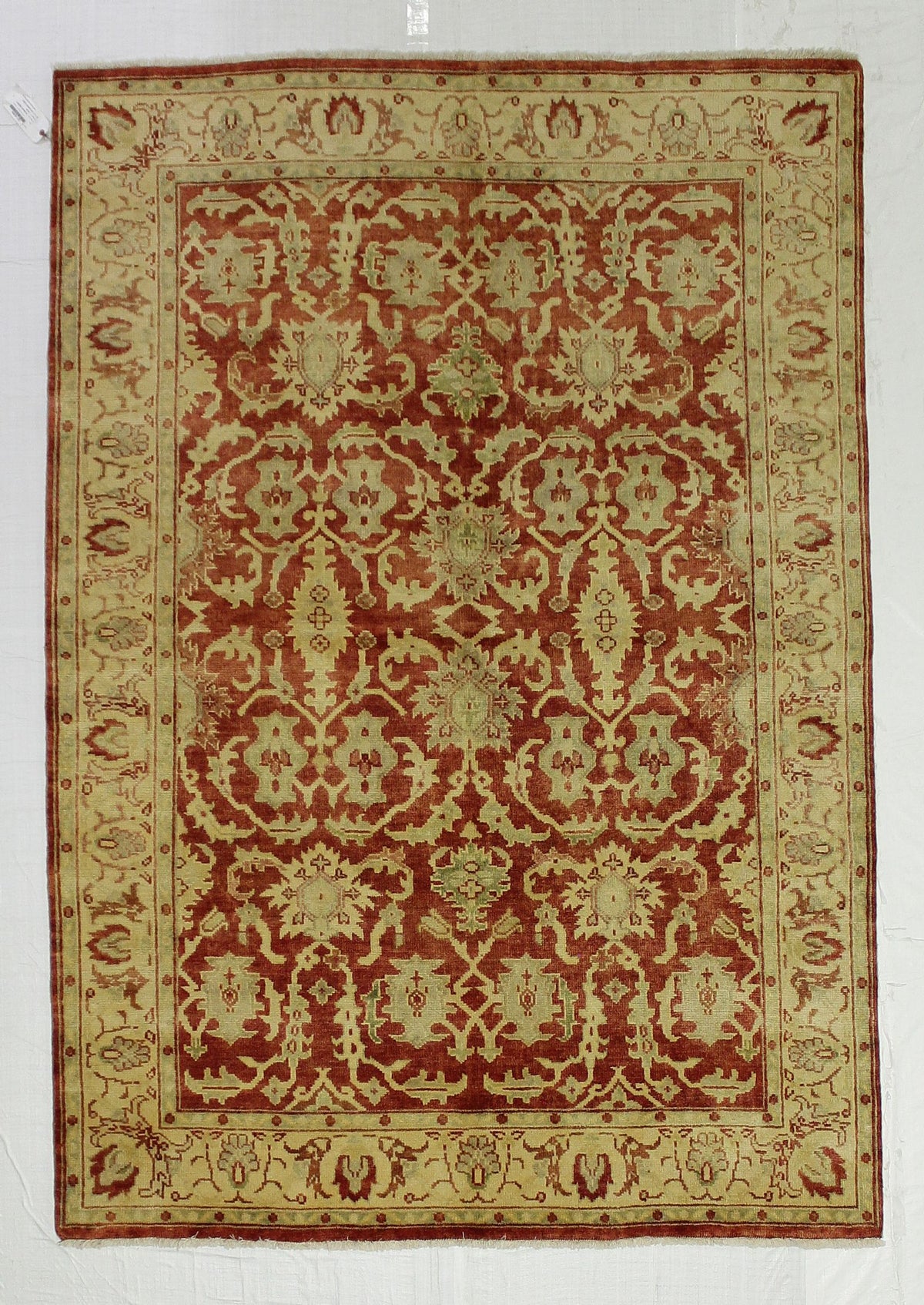 6x9 Red and Gold Turkish Oushak Rug