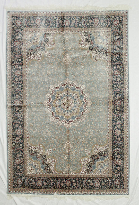 5x8 Green and Green Turkish Antep Rug