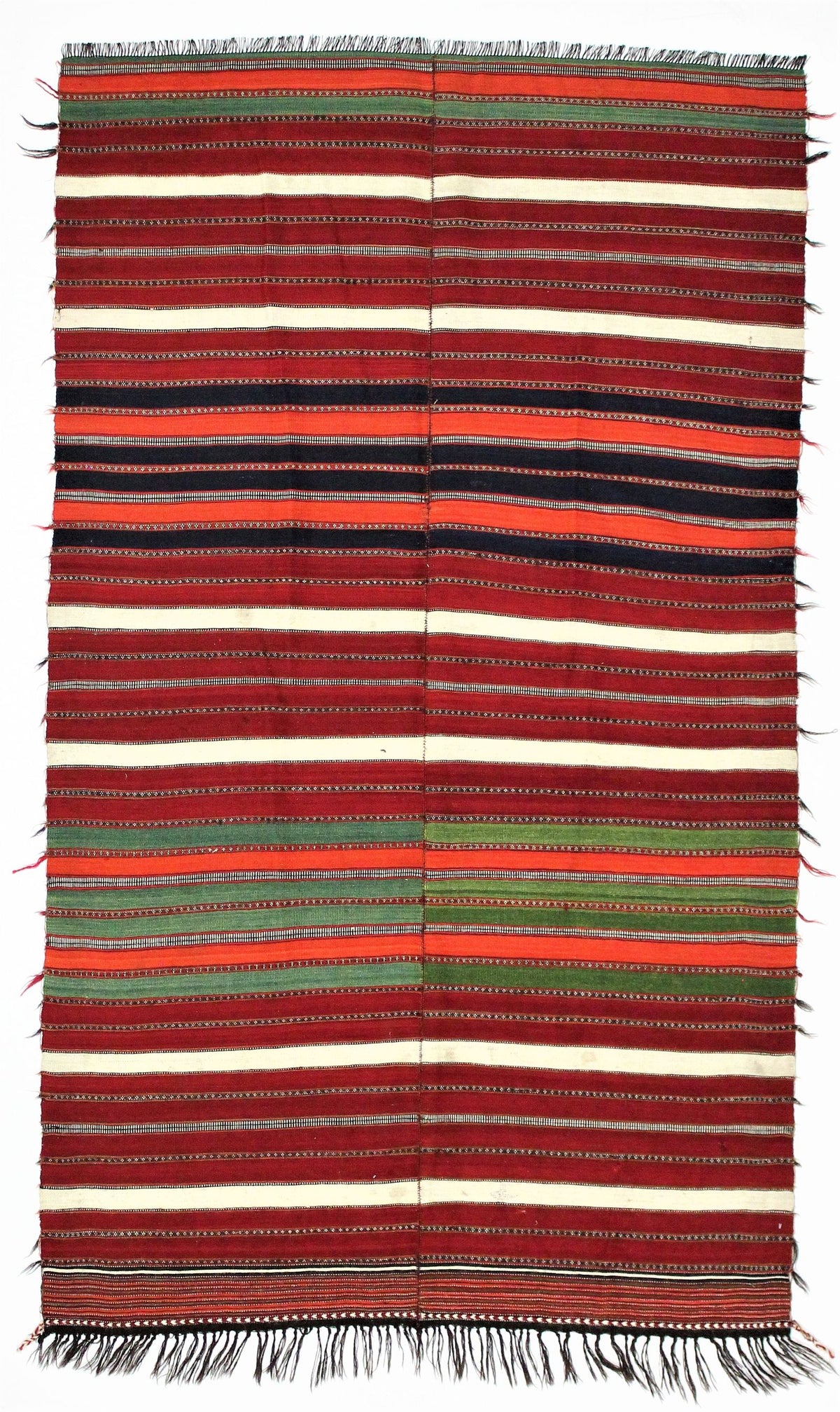 Vintage Handmade 4x7 Multicolor Anatolian Turkish Tribal Distressed Area Rug