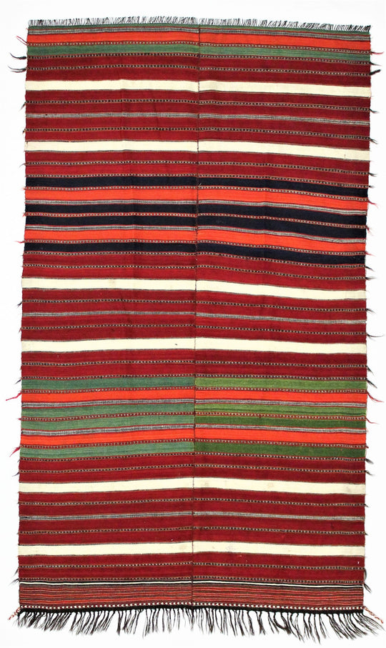 Vintage Handmade 4x7 Multicolor Anatolian Turkish Tribal Distressed Area Rug