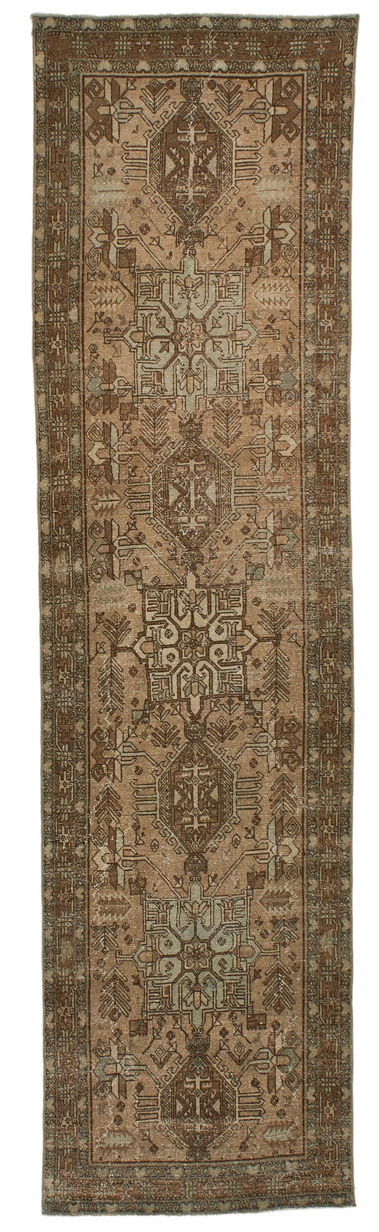 3x12 Beige and Brown Persian Runner