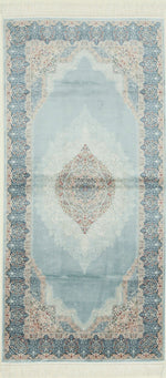 3x7 Blue and Gold Turkish Antep Runner