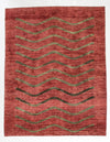 6x7 Red and Green Modern Contemporary Rug