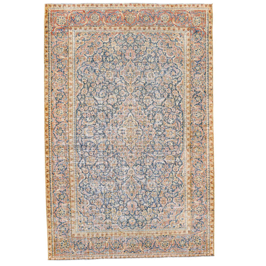 4x7 Beige and Blue Persian Rug