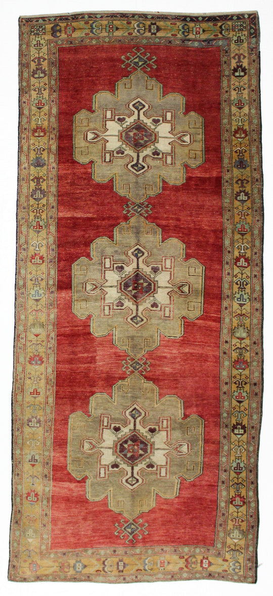 5x11 Rust and Ivory Turkish Tribal Runner