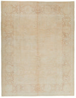 9x12 Beige and Brown Turkish Oushak Rug