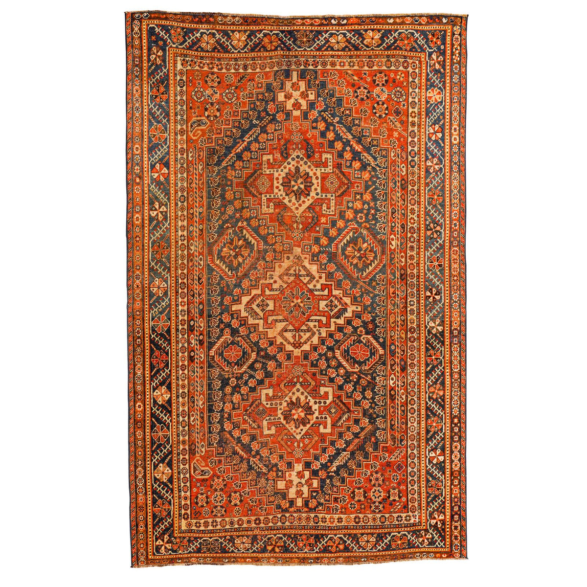 4x7 Brown and Rust Persian Rug