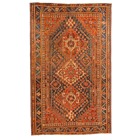 4x7 Brown and Rust Persian Rug