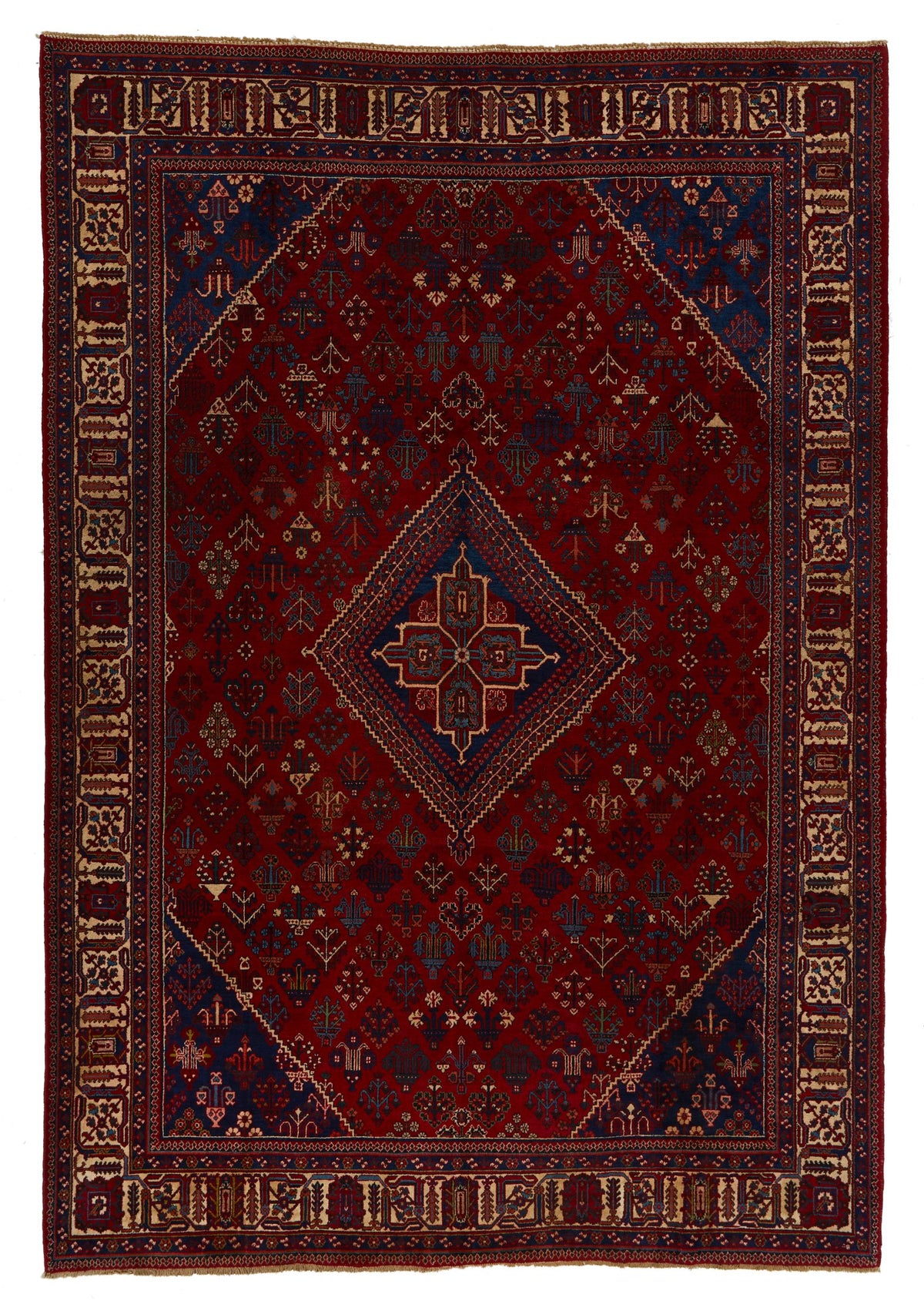 8x12 Red and Ivory Persian Rug