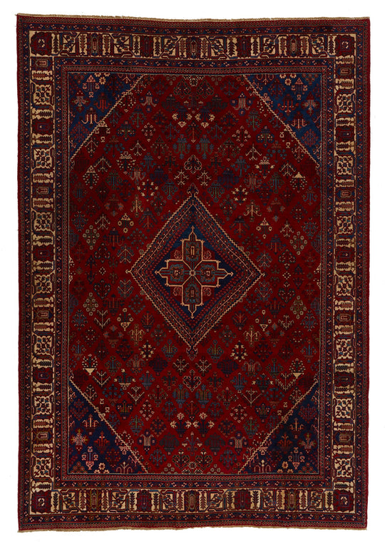 8x12 Red and Ivory Persian Rug