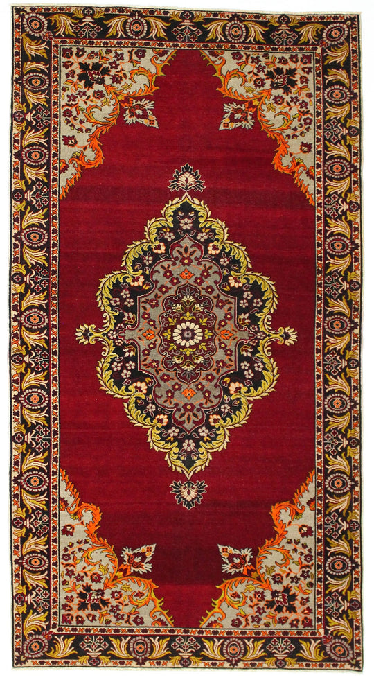 6x11 Red and Black Turkish Tribal Rug