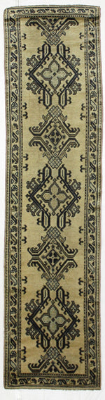 3x11 Brown and Navy Turkish Tribal Runner