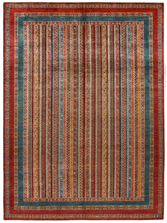 9x12 Multicolor Turkish Tribal Rug