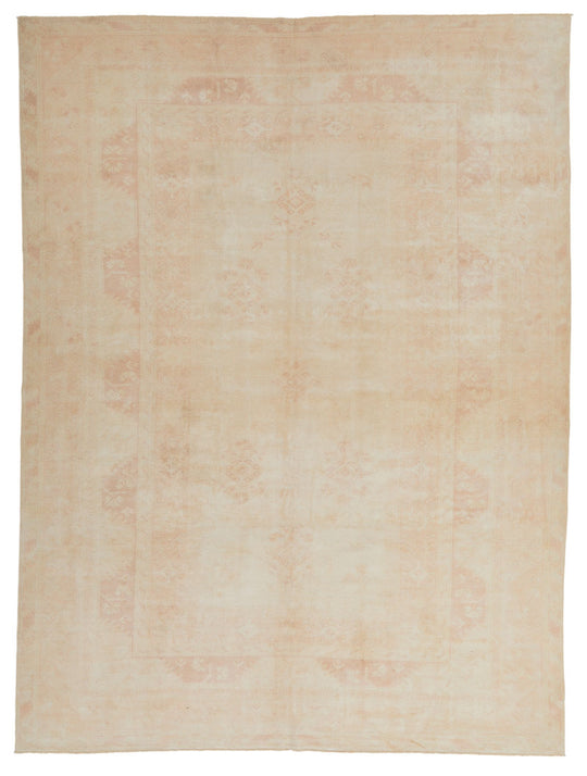 8x11 Beige and Rust Turkish Milas Rug