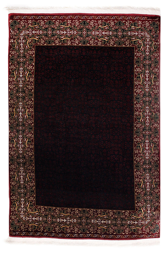 2x4 Red and Gold Turkish Anatolian Rug