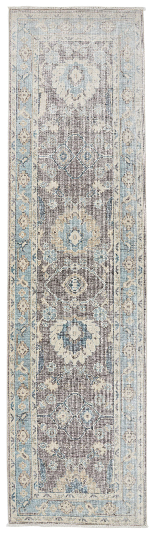 3x10 Purple and Blue Turkish Traditional Runner