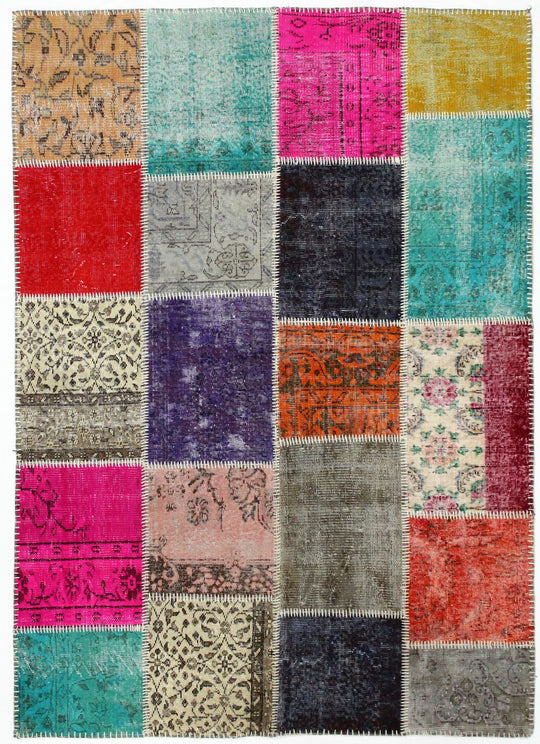 5x8 Multicolor Turkish Patchwork Rug
