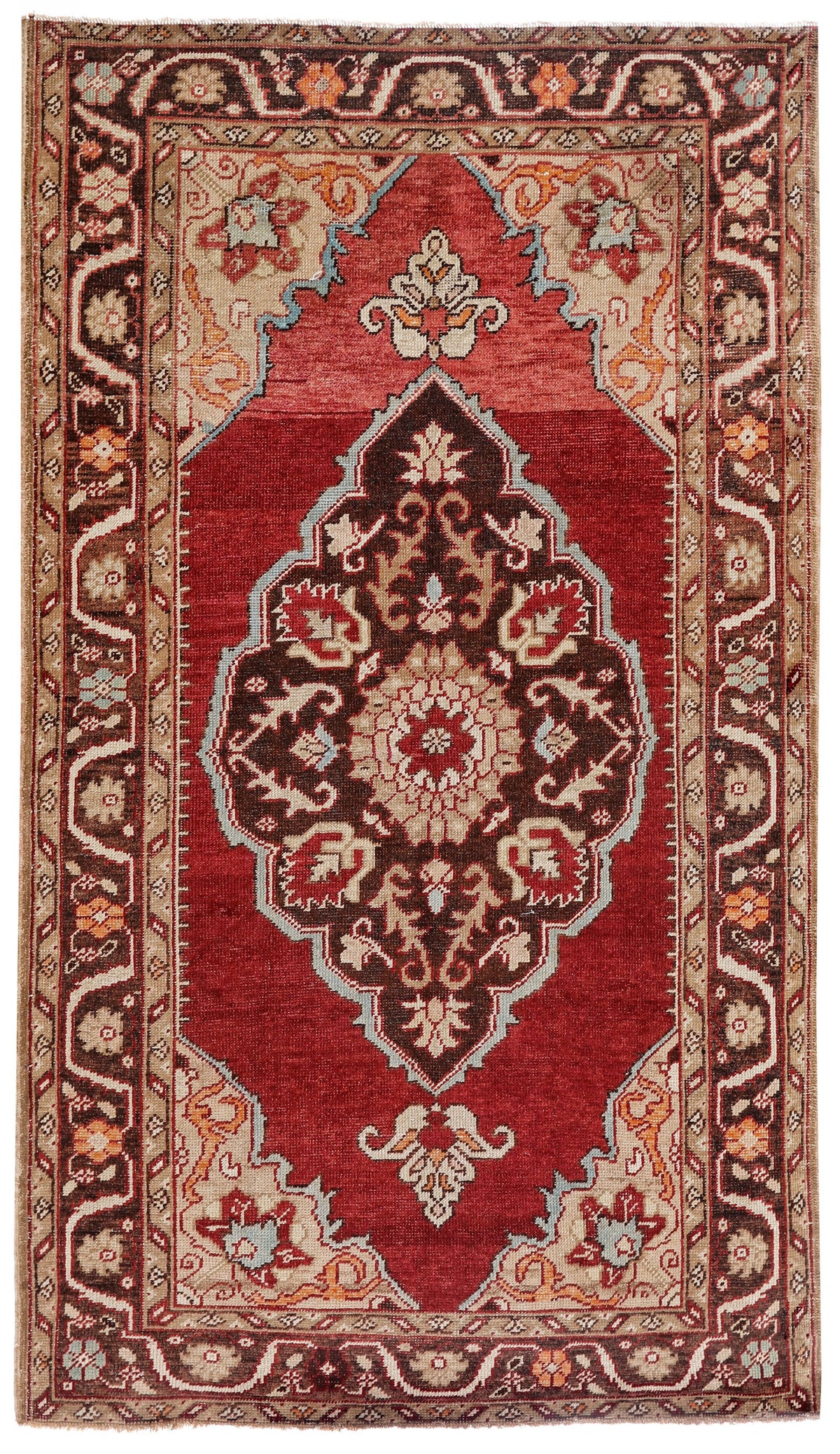 4x8 Red and Brown Turkish Tribal Runner