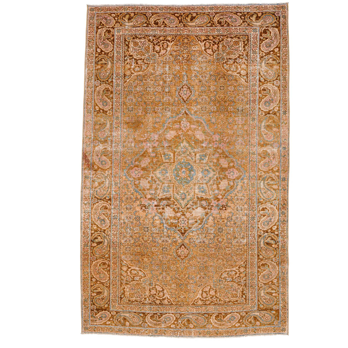 4x7 Beige and Brown Persian Rug