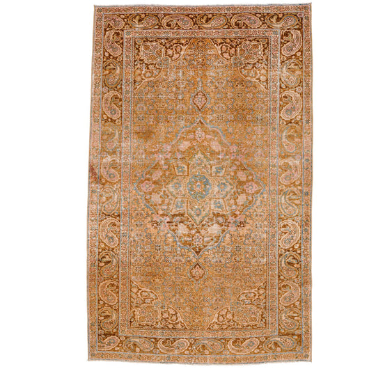 4x7 Beige and Brown Persian Rug