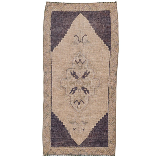 2x3 Beige Turkish Tribal Rug