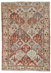 4x6 Beige and Red Persian Traditional Rug