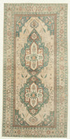 5x11 Green and Pink Turkish Tribal Runner