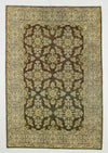 4x6 Brown and Ivory Traditional Rug