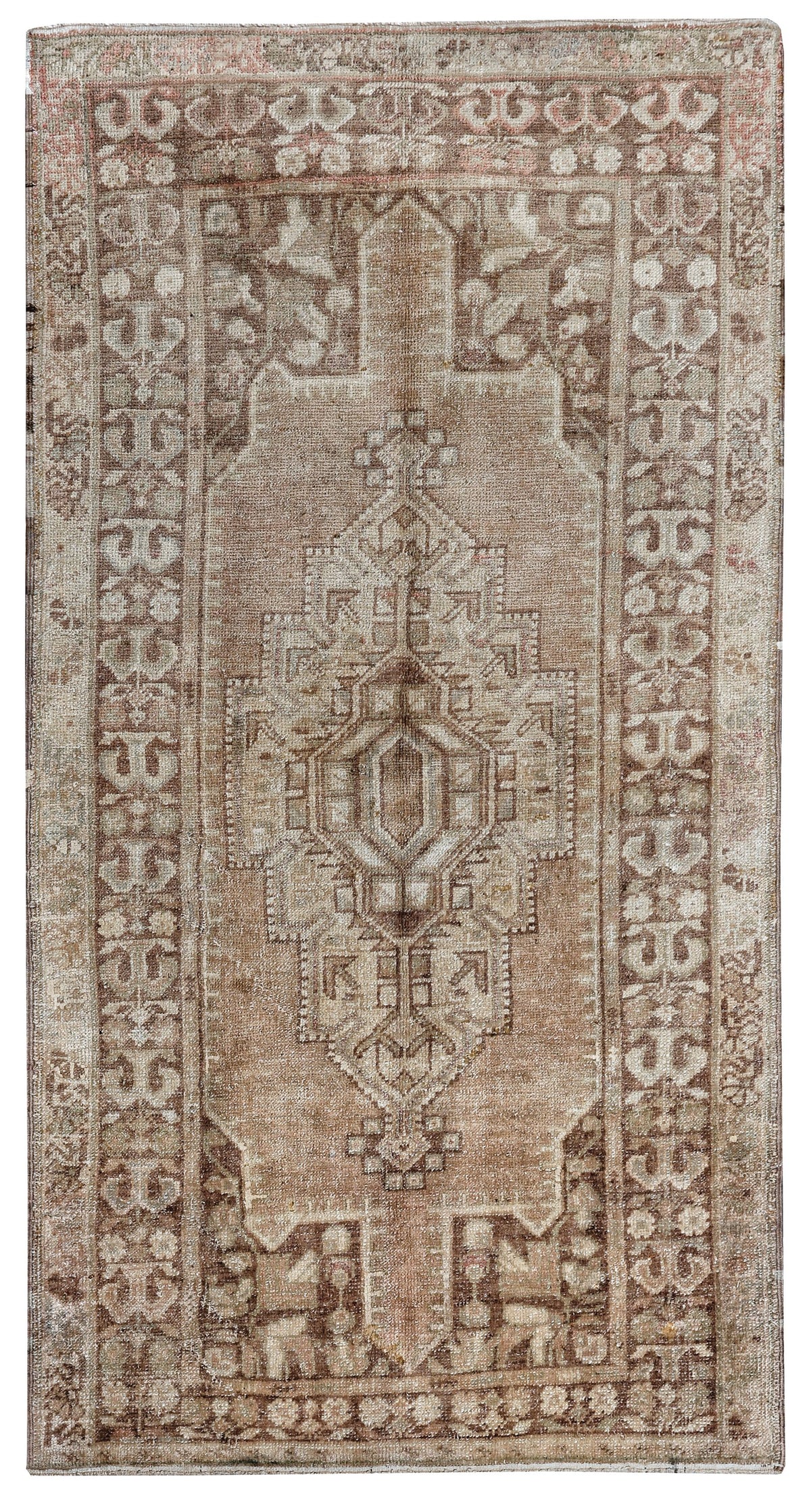 4x7 Rust and Brown Turkish Tribal Rug