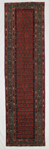 3x10 Red and Navy Persian Runner