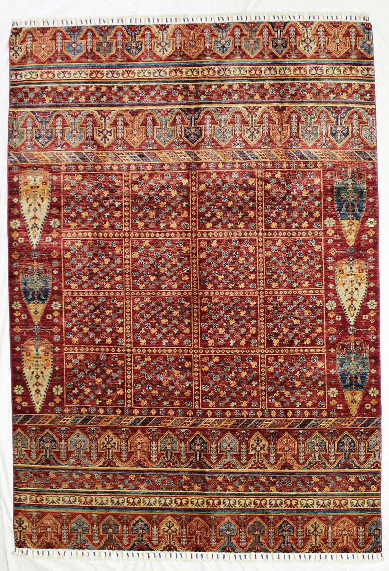 7x10 Caucasian Vintage Anatolian Turkish Handmade Tribal Rug