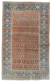 4x7 Red and Blue Persian Tribal Rug