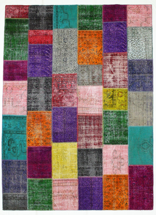 8x11 Multicolor Turkish Patchwork Rug