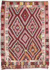 Vintage Handmade 6x8 Multicolor Anatolian Turkish Traditional Distressed Area Rug