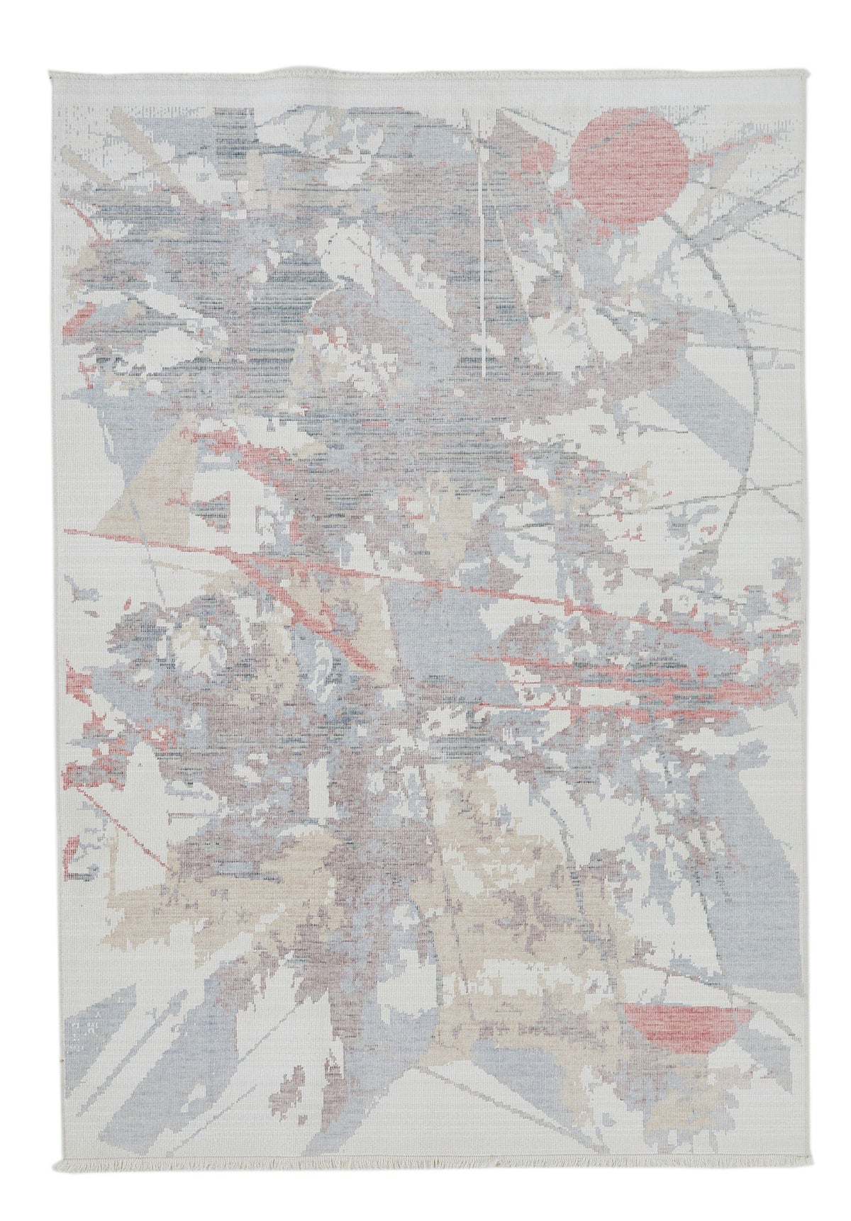 4x6 Ivory and Multicolor Turkish Traditional Rug