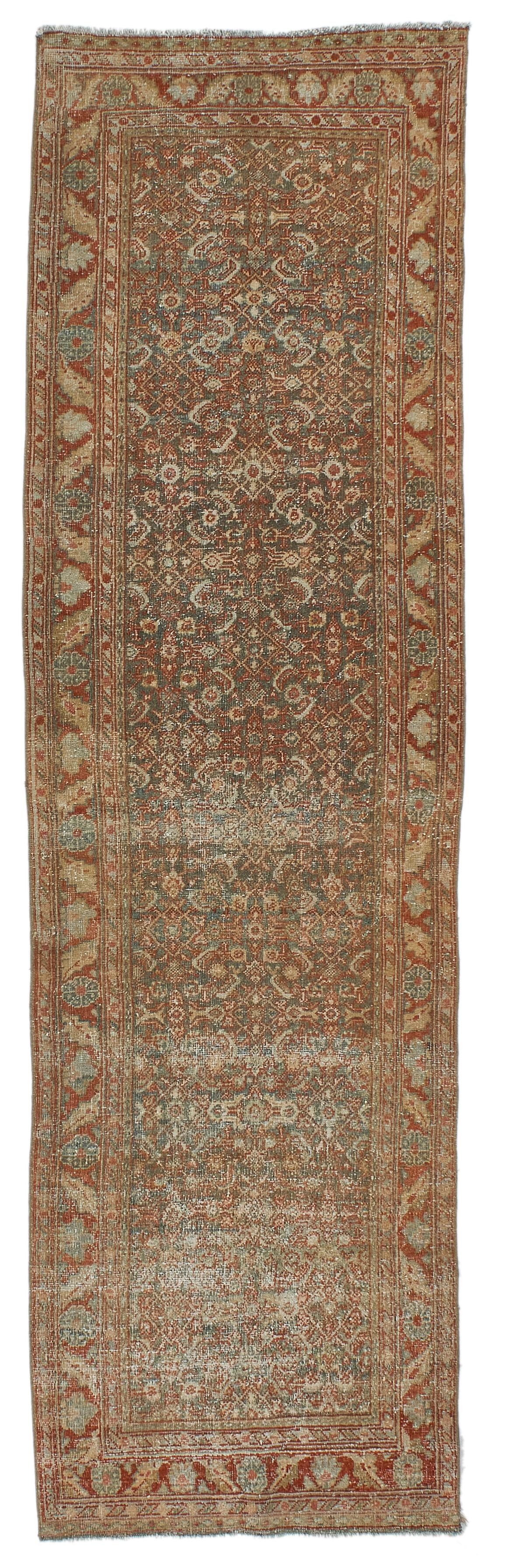3x10 Brown and Red Persian Runner