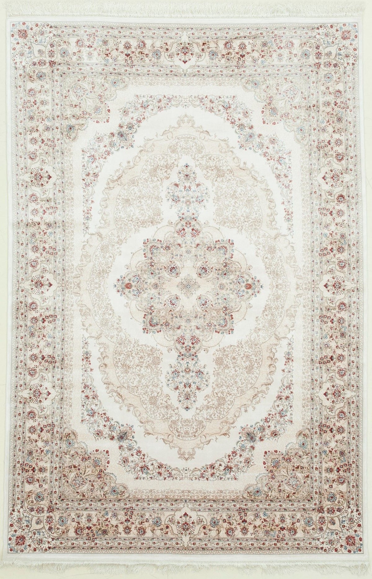 5x8 Ivory and Beige Turkish Antep Rug