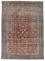 9x12 Red and Blue Persian Traditional Rug