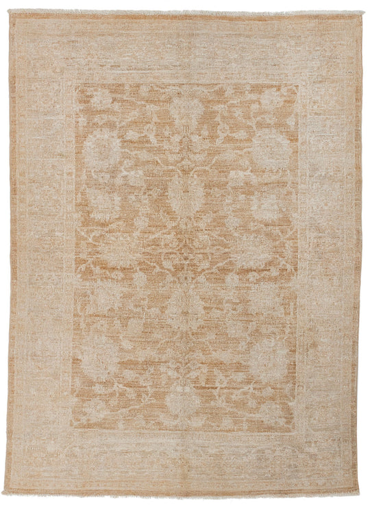 5x7 Beige Turkish Traditional Rug